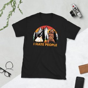 I hate people Sloth Hiking Camping Lover, Hiking Lover, Climping Lover,Camping Gift Unisex Short-Sleeve Unisex T-Shirt