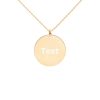 Customized Engraved Silver Disc Necklace Necklace Customized Name Engraved Silver Disc Necklace