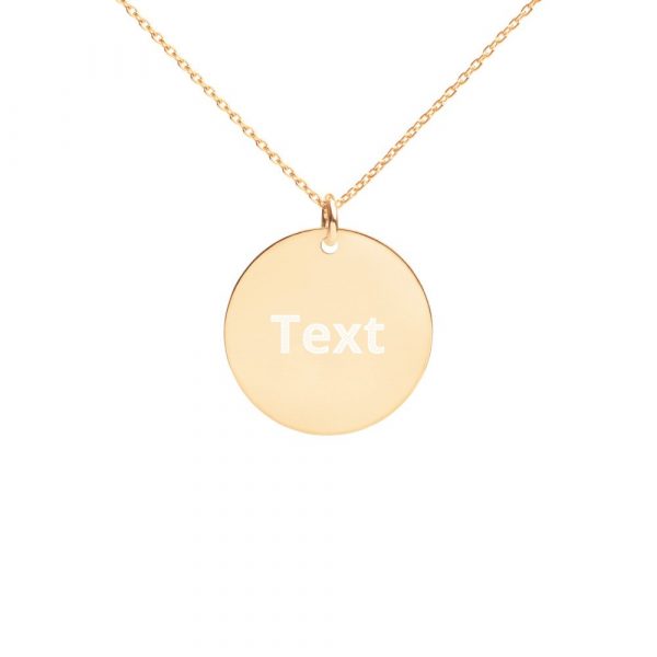 Customized Engraved Silver Disc Necklace Necklace Customized Name Engraved Silver Disc Necklace