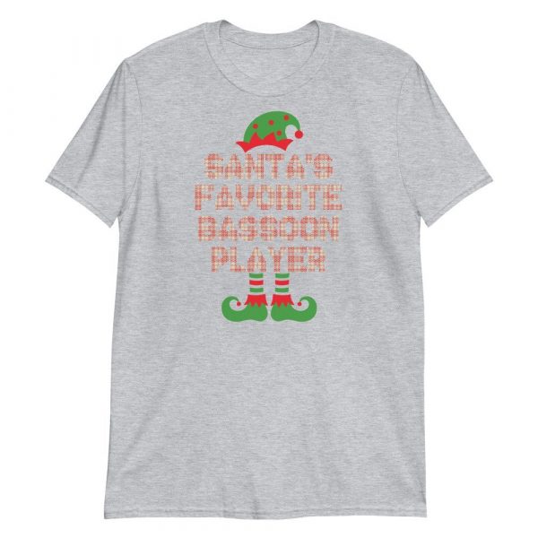 Santa's Favorite Bassoon Player Funny Christmas Gift Short-Sleeve Unisex T-Shirt