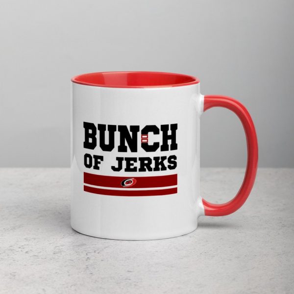 Bunch Of Jerks Shirt Hurricanes / Adult-Bunch of Jerks Carolina Hurricanes Inspired Hockey Raglan Shirt / Bunch of Jerks Hockey Mug with Color Inside