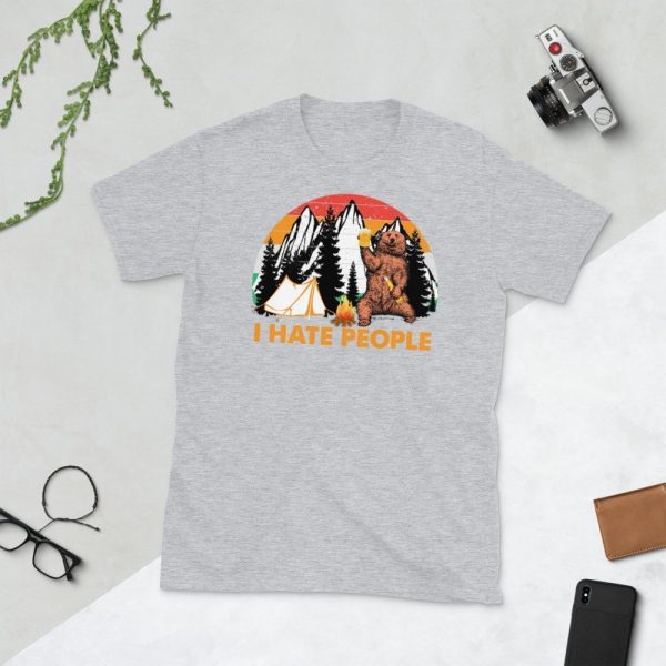 I hate people Sloth Hiking Camping Lover, Hiking Lover, Climping Lover,Camping Gift Unisex Short-Sleeve Unisex T-Shirt