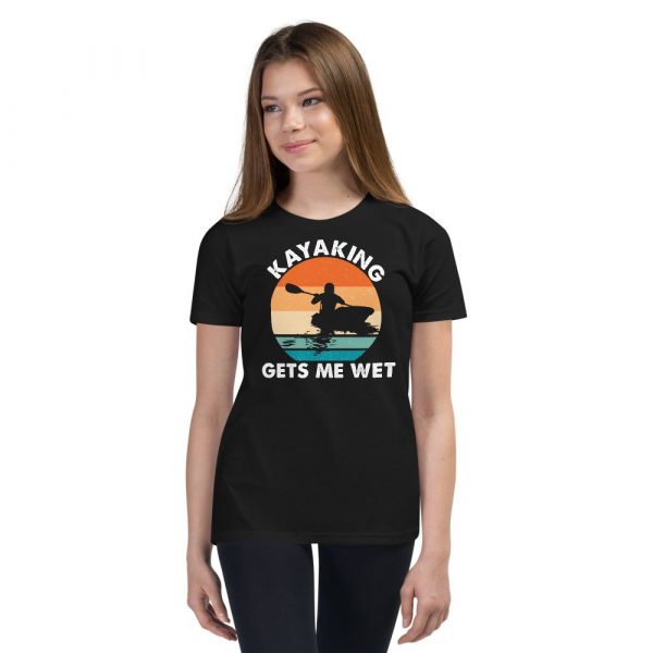 Kayaking Gets Me Wet Funny Kayak Tee Christmas,Birthday Gift Youth Short Sleeve T-Shirt