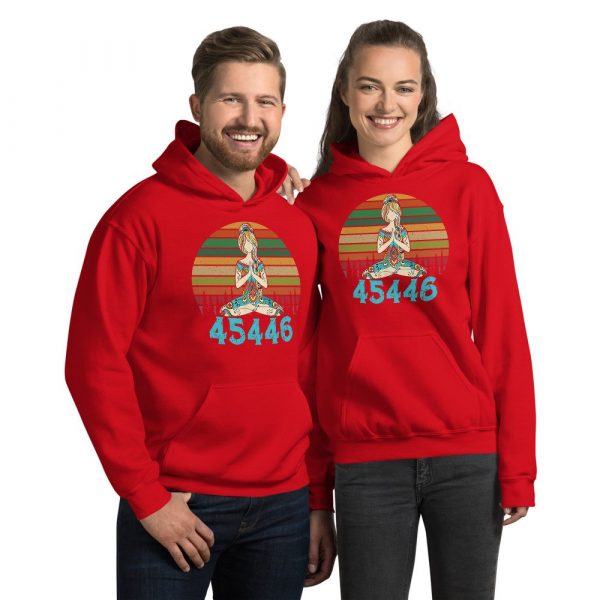 45446 Beige AF 45% against 45 Yoga Namaste Unisex Hoodie