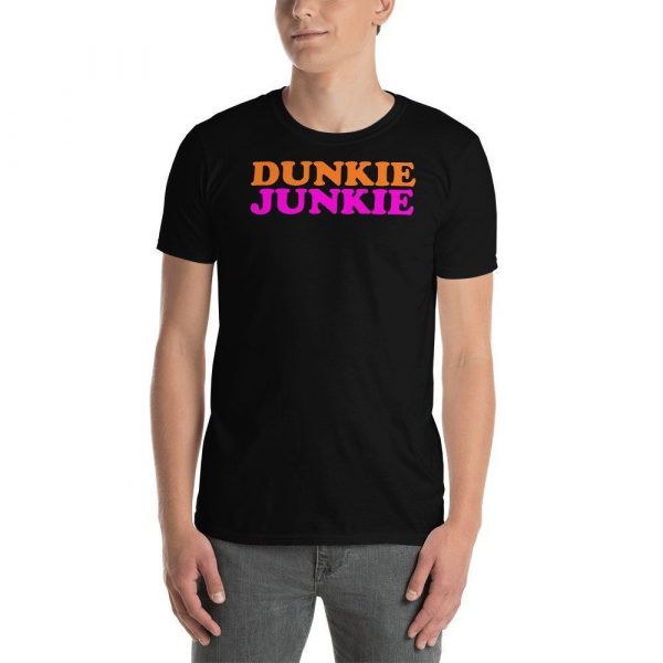 Dunkie Junkie Love Funny Coffee Sayings Novelty Gift Funny Short-Sleeve Unisex T-Shirt