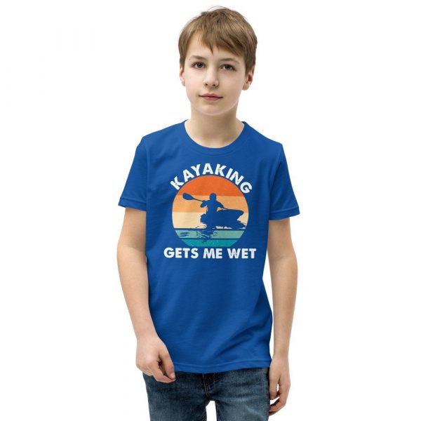 Kayaking Gets Me Wet Funny Kayak Tee Christmas,Birthday Gift Youth Short Sleeve T-Shirt