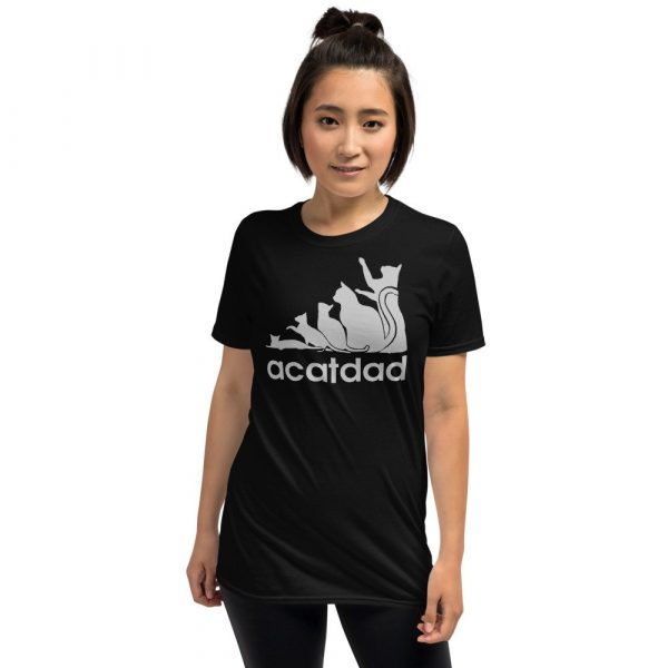 Acatdad Shirt Funny Cat Dad T-shirt Best Cats Dad Ever Tee Kitty Kitten Daddy Lovers Men Father's Day Gift For Him From Son Daughter Wife Short-Sleeve Unisex T-Shirt