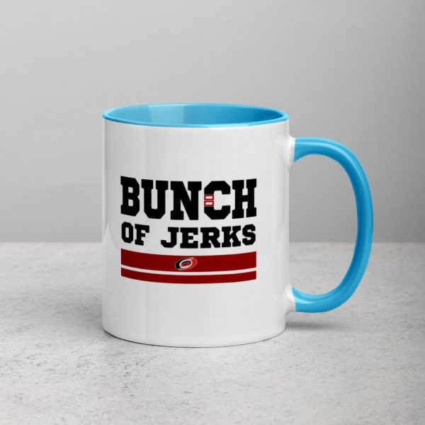 Bunch Of Jerks Shirt Hurricanes / Adult-Bunch of Jerks Carolina Hurricanes Inspired Hockey Raglan Shirt / Bunch of Jerks Hockey Mug with Color Inside