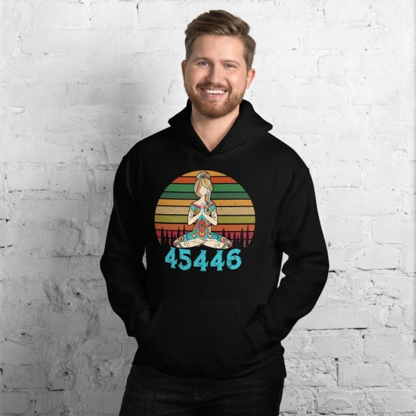 45446 Beige AF 45% against 45 Yoga Namaste Unisex Hoodie