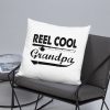 Fishing Reel Cool Grandpa T-Shirt Father's Day Gifts Father Love Fishing Granpa's Birthday Gift Ideas Basic Pillow