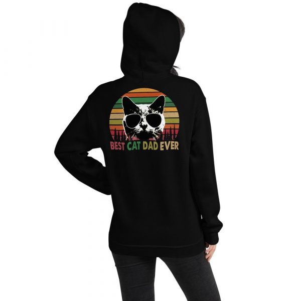 Best Cat Dad Ever Vintage Retro Cat Father's day Unisex Hoodie