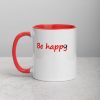Be Happy Smiley Mug with Color Inside