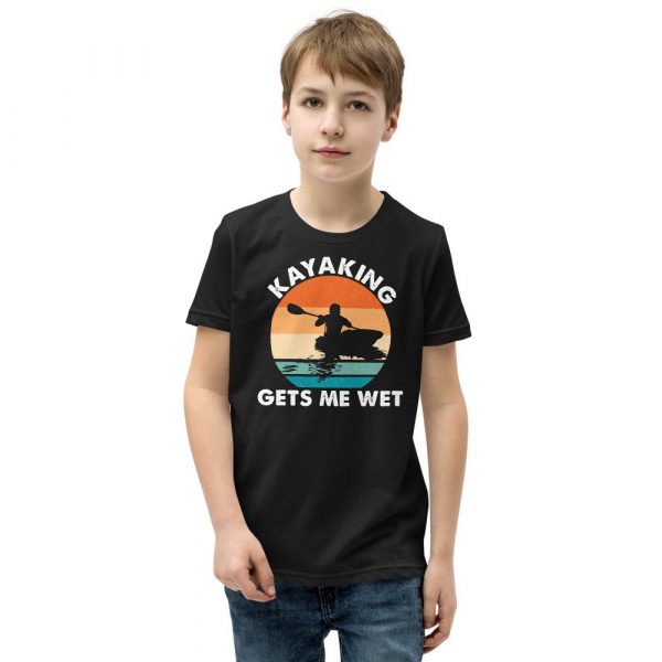 Kayaking Gets Me Wet Funny Kayak Tee Christmas,Birthday Gift Youth Short Sleeve T-Shirt