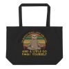 Namast'ay Away From Me - Sunset Sloth Yoga Large organic tote bag