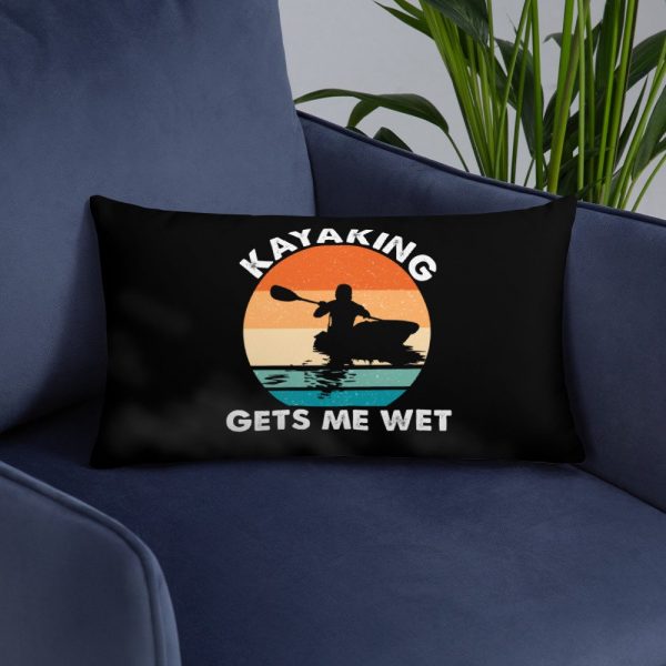 Kayaking Gets Me Wet Funny Kayak Tee Christmas,Birthday Gift Basic Pillow
