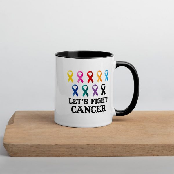 Lets fight cancer Mug with Color Inside