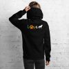 Love Blue Heeler Gift Red Australian Cattle Dog Paw Print Unisex Hoodie