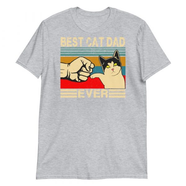 Best Cat Dad Ever  Funny Cat Daddy Father Day Gift Short-Sleeve Unisex T-Shirt