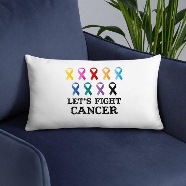 Lets fight cancer Basic Pillow