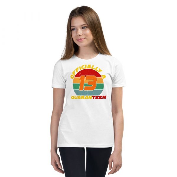 Officially quaranteen 13th birthday Vintage Birthdat Gift Youth Short Sleeve T-Shirt