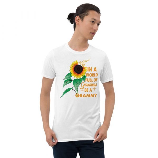 Womens In A World Full Of Grandmas Be a Grammy Sunflower Butterfly Short-Sleeve Unisex T-Shirt