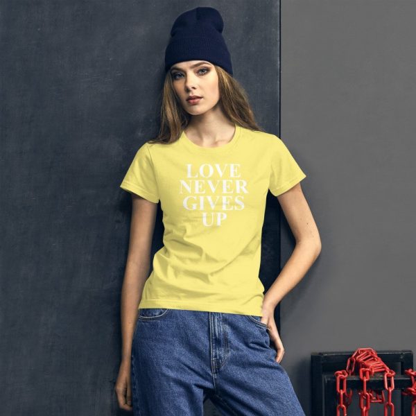 Love Never Gives Up Women's short sleeve t-shirt