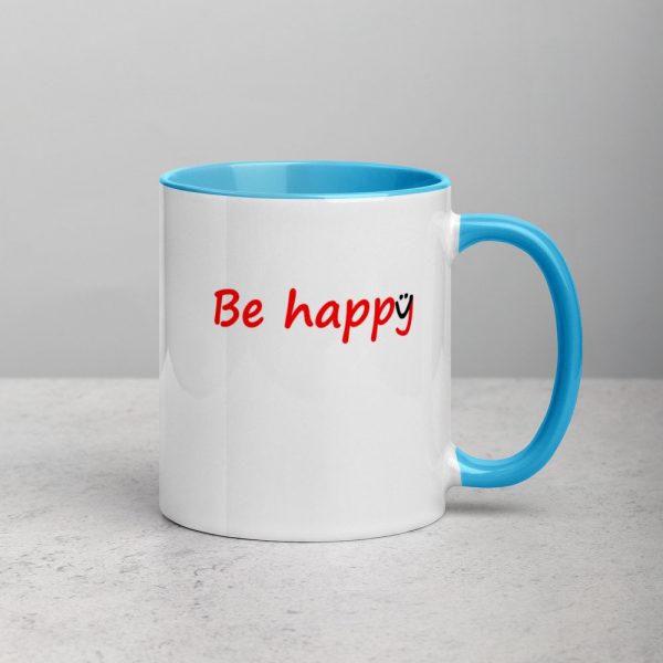 Be Happy Smiley Mug with Color Inside