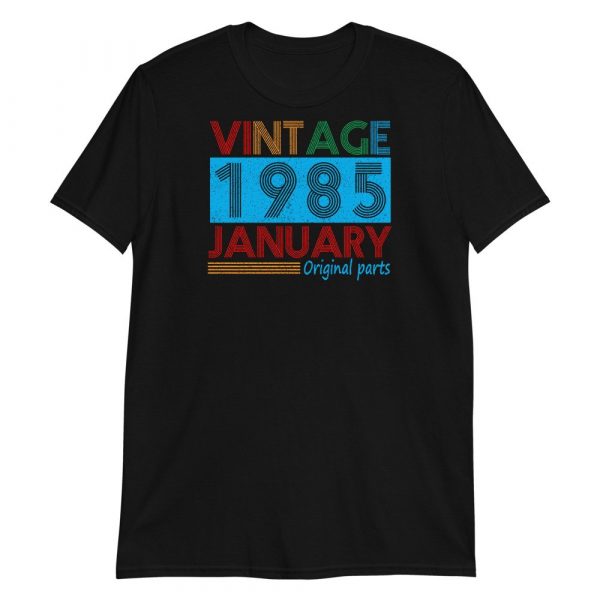 Vintage January 1985 36 Year Old 1985 Birthday Gifts Short-Sleeve Unisex T-Shirt