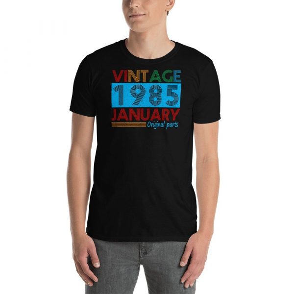 Vintage January 1985 36 Year Old 1985 Birthday Gifts Short-Sleeve Unisex T-Shirt