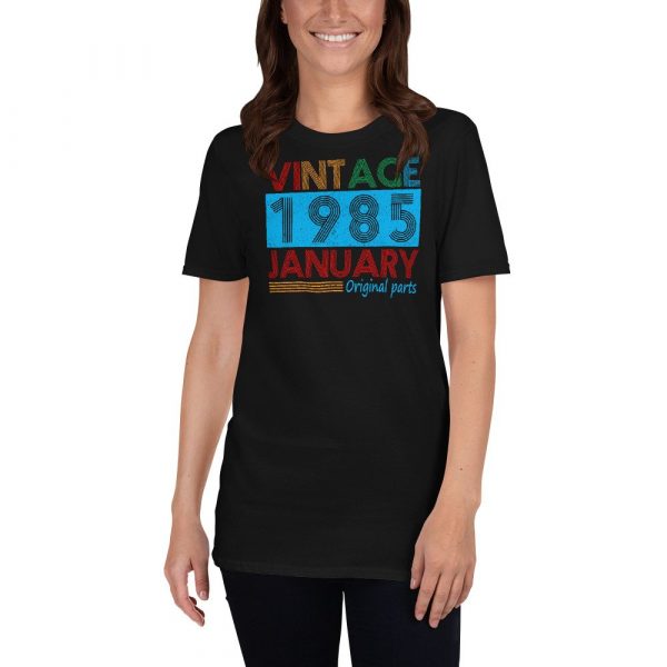 Vintage January 1985 36 Year Old 1985 Birthday Gifts Short-Sleeve Unisex T-Shirt