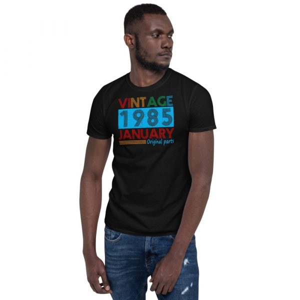 Vintage January 1985 36 Year Old 1985 Birthday Gifts Short-Sleeve Unisex T-Shirt