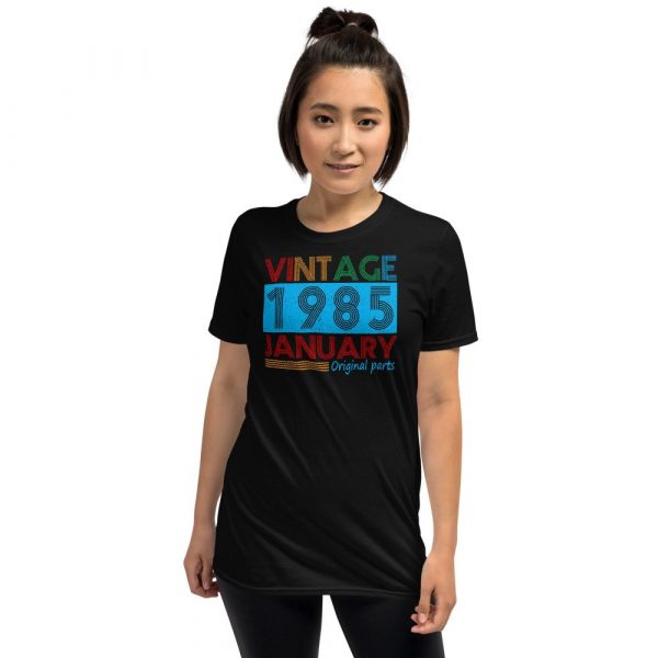 Vintage January 1985 36 Year Old 1985 Birthday Gifts Short-Sleeve Unisex T-Shirt