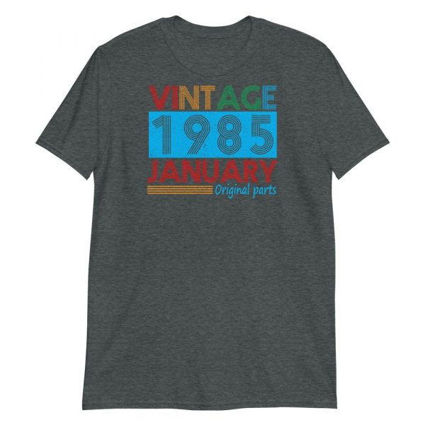 Vintage January 1985 36 Year Old 1985 Birthday Gifts Short-Sleeve Unisex T-Shirt