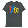 44th Birthday Gifts For Men And Women 1981 Short-Sleeve Unisex T-Shirt