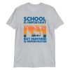 School Is Important But Hunting Is Importanter Deer Vintage Short-Sleeve Unisex T-Shirt
