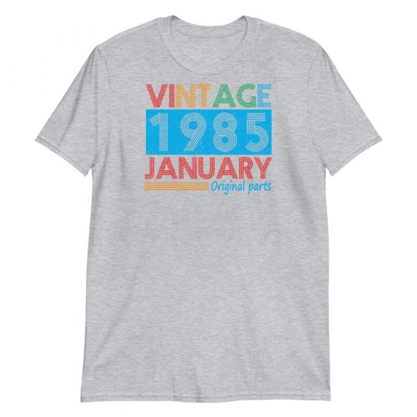 Vintage January 1985 36 Year Old 1985 Birthday Gifts Short-Sleeve Unisex T-Shirt