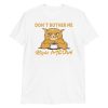 Don't Bother Me Right Meow - Coffee Cat Humor Short-Sleeve Unisex T-Shirt