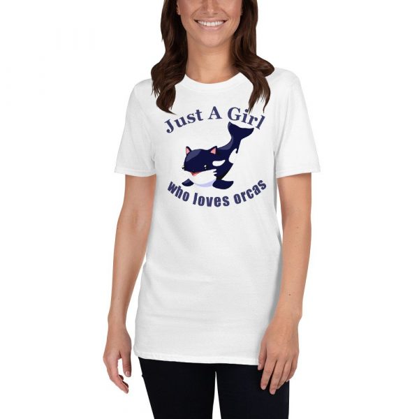 Just A Girl Who Loves Orcas Cute Killer Whales Gift Short-Sleeve Unisex T-Shirt