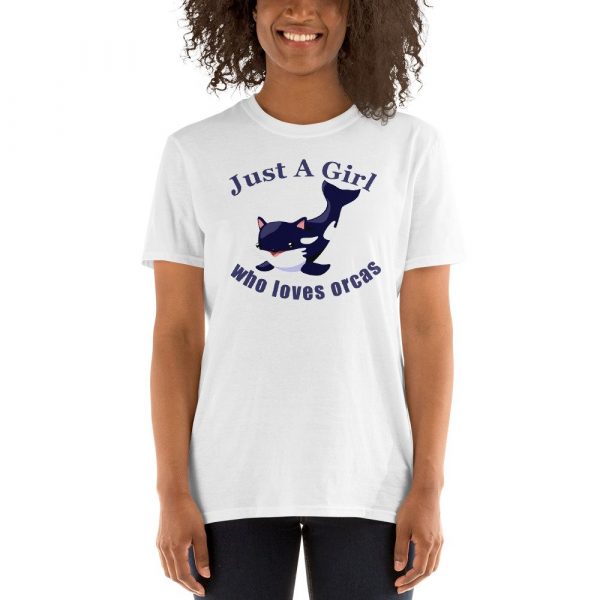 Just A Girl Who Loves Orcas Cute Killer Whales Gift Short-Sleeve Unisex T-Shirt