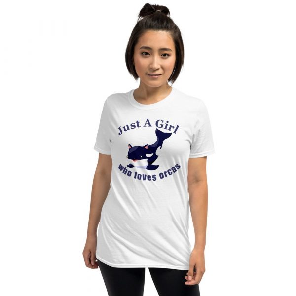 Just A Girl Who Loves Orcas Cute Killer Whales Gift Short-Sleeve Unisex T-Shirt