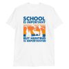 School Is Important But Hunting Is Importanter Deer Vintage Short-Sleeve Unisex T-Shirt
