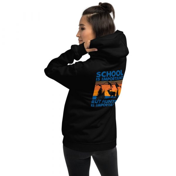 School Is Important But Hunting Is Importanter Deer Vintage Unisex Hoodie