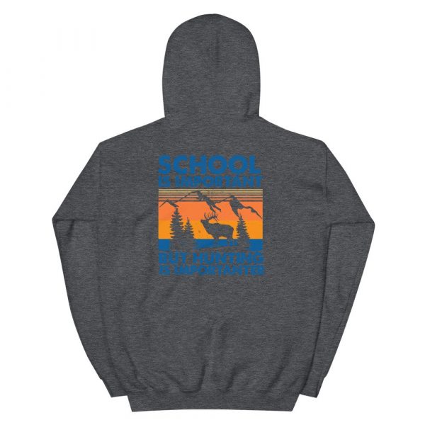 School Is Important But Hunting Is Importanter Deer Vintage Unisex Hoodie