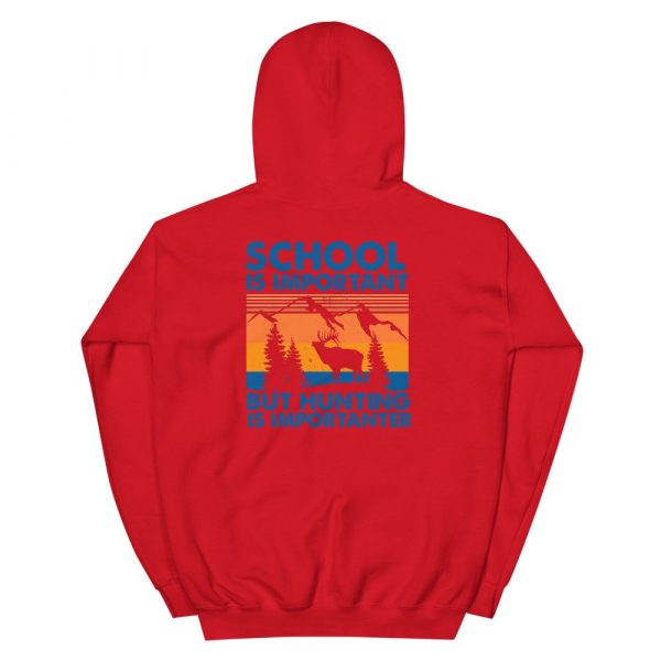 School Is Important But Hunting Is Importanter Deer Vintage Unisex Hoodie