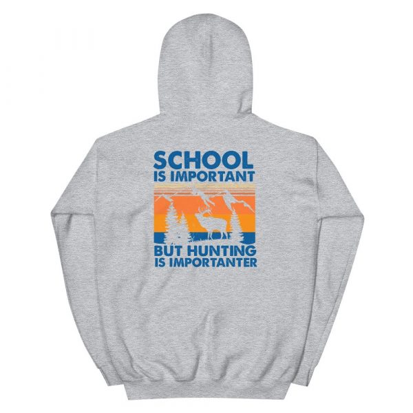 School Is Important But Hunting Is Importanter Deer Vintage Unisex Hoodie
