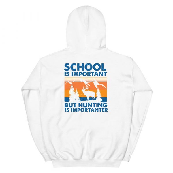 School Is Important But Hunting Is Importanter Deer Vintage Unisex Hoodie