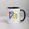 40th Birthday Gifts For Men And Women 1981 Mug with Color Inside
