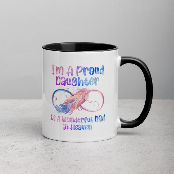 I’m A Proud Daughter Of A Wonderful Dad In Heaven Gifts Mug with Color Inside