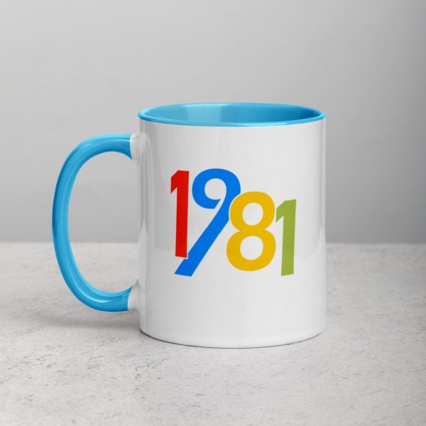 40th Birthday Gifts For Men And Women 1981 Mug with Color Inside