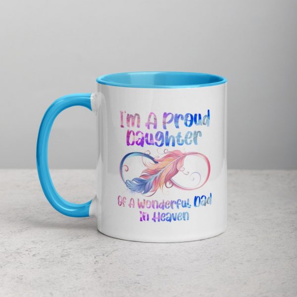 I’m A Proud Daughter Of A Wonderful Dad In Heaven Gifts Mug with Color Inside
